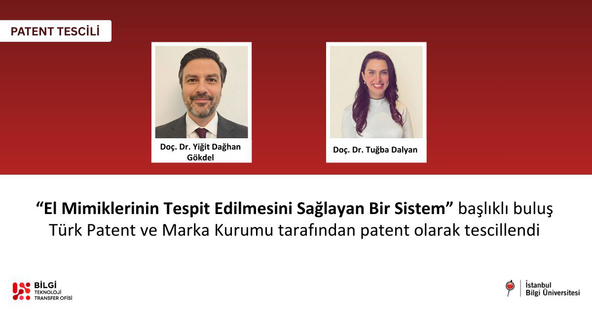 El Mimiklerinin Tespit Edilmesini Sağlayan Bir Sistem’ başlıklı buluş patent aldı El Mimiklerinin Tespit Edilmesini Sağlayan Bir Sistem’ başlıklı buluş patent aldı