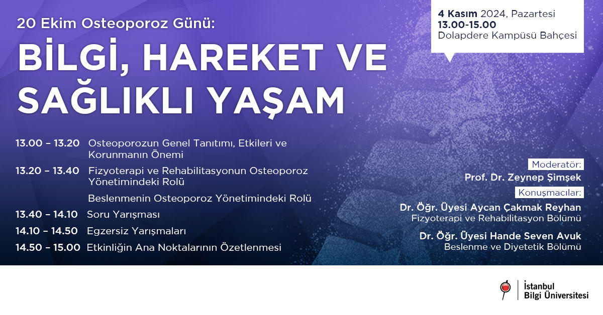 20 Ekim Osteoporoz Günü: BİLGİ, Hareket ve Sağlıklı Yaşam